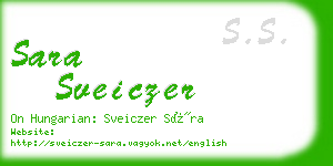 sara sveiczer business card